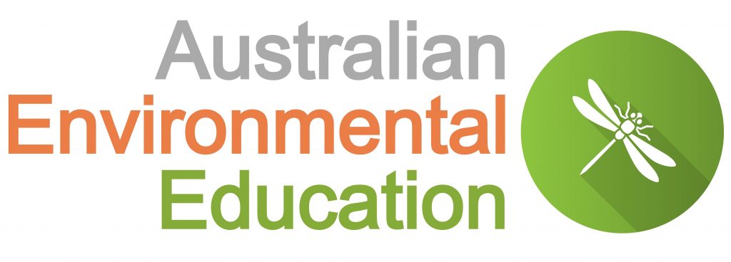 Australian Environmental Education logo with dragonfly