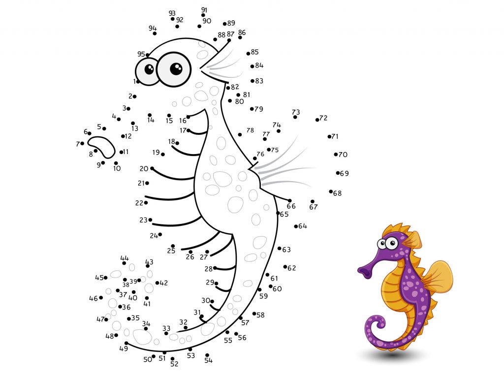 Seahorse dot to dot