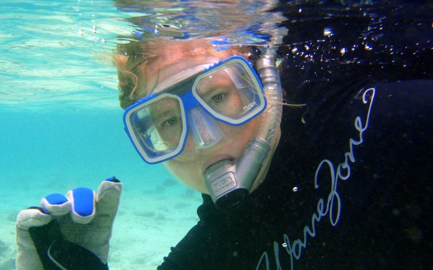 Karen underwater snorkeling